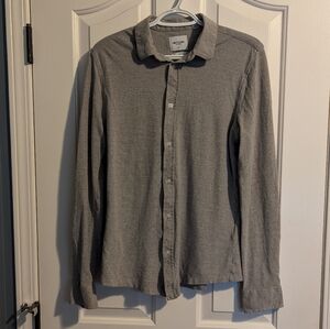 Only & Sons Grey Long Sleeve Button Up Men's Medium